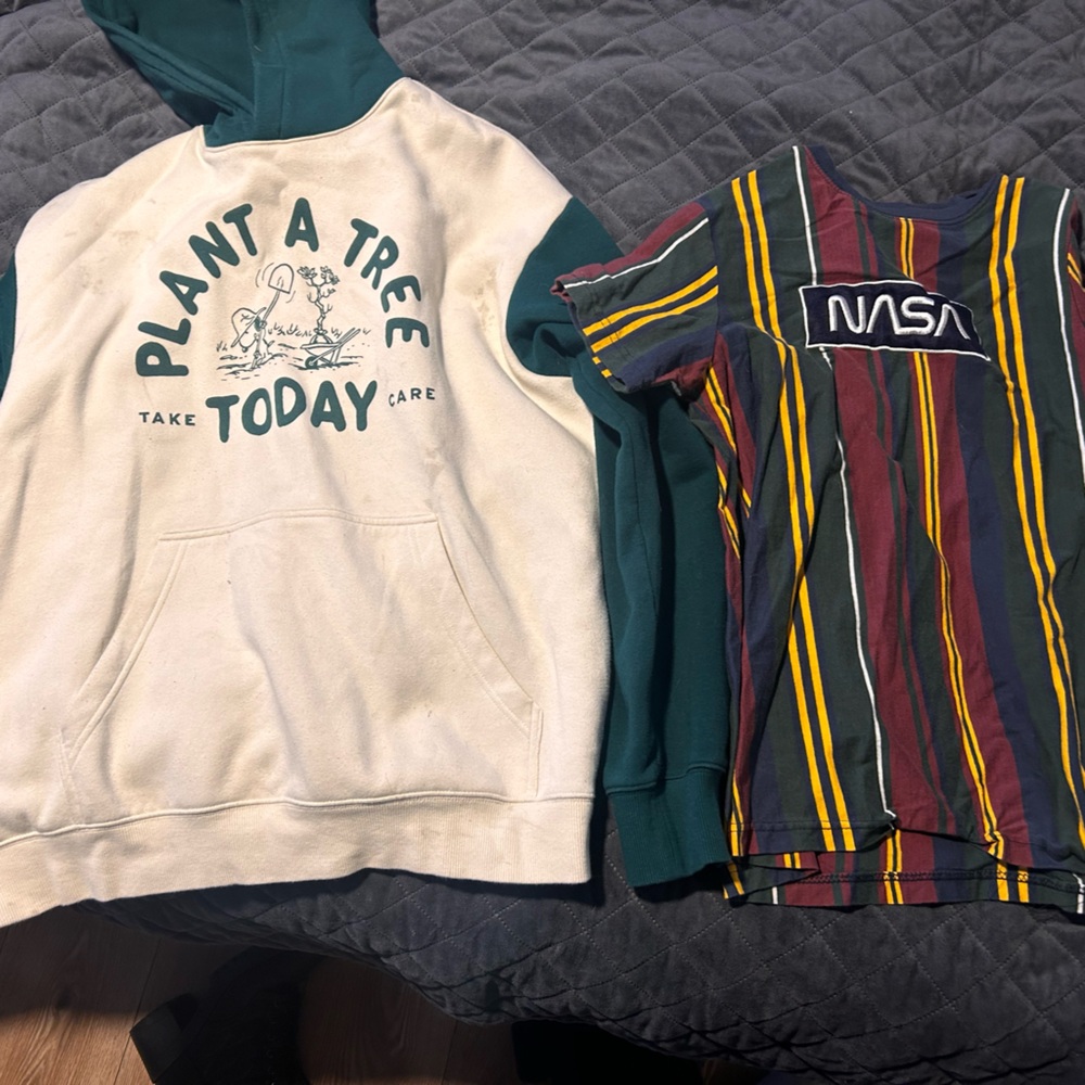 Plant a Tree Hoodie and NASA Tshirt